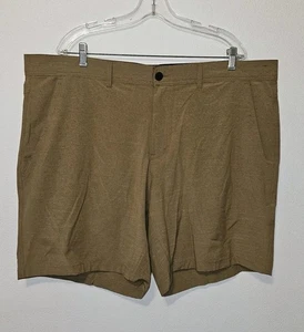Pantalones Cortos de Golf George Para Hombre Frente Plano 9 pulgadas Elastizados - 44 - Bronceado Brezo Transpirable - Imagen 1 de 5