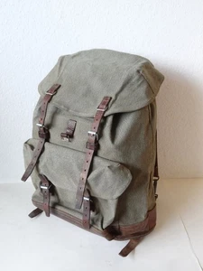 Swiss Army Military Backpack Rucksack 1969 Canvas Salt & Pepper Switzerland RAR - Picture 1 of 9