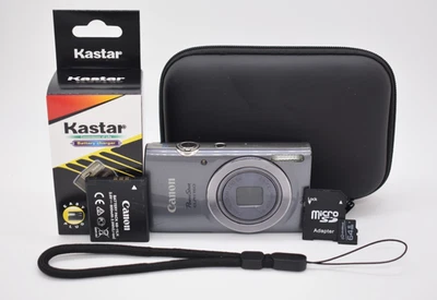 Canon PowerShot ELPH 160 Silver Compact Digital Camera 20.0MP 8x Zoom - Tested - Image 1 of 4