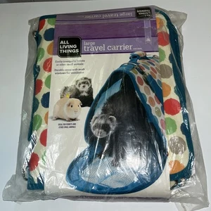 All Living Things-Lg. Travel Carrier For Small Animals-13.5”Lx9”Wx8.5”H W/Handle - Picture 1 of 5