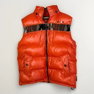 COOGI Orange Puffer Vest Sweater Detail Men’s XL - Picture 1 of 8