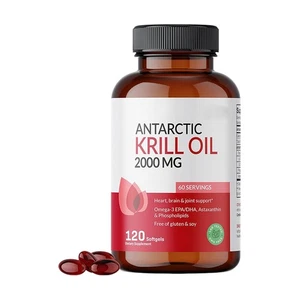 Antarctic Krill Oil Supplement 2000MG mit Omega-3 EPA/DHA & Astaxanthin Neu - Bild 1 von 9