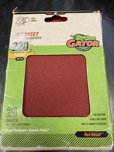 Gator 220 Finish Red Resin 1/4 Sheet Sandpaper Clamp-On Palm Sander, Bx. 23 - Picture 1 of 1
