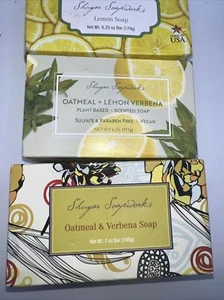 3 Bars Shugar Soapworks OATMEAL + VERBENA VEGAN Lemon - Picture 1 of 1