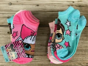 2 LOL SURPRISE Kids Girls Socks 5 Pair No Show Size 6-8.5 Shoe Size 7.5-3.5 NEW - Picture 1 of 9