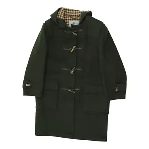 Aquascutum Womens Duffle Coat | Vintage Green Hooded Outdoors Toggle Jacket - Picture 1 of 4