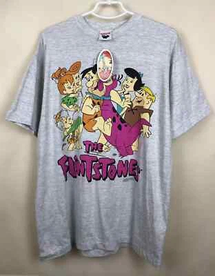 Vintage 1990s Hanna Barbera 1994 The Flintstones Family Shirt Maillot Maglia NWT - Image 1 of 4
