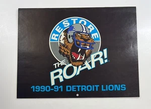 1990-91 Detroit Lions Restore the Roar Calendar SLF5 - Picture 1 of 3