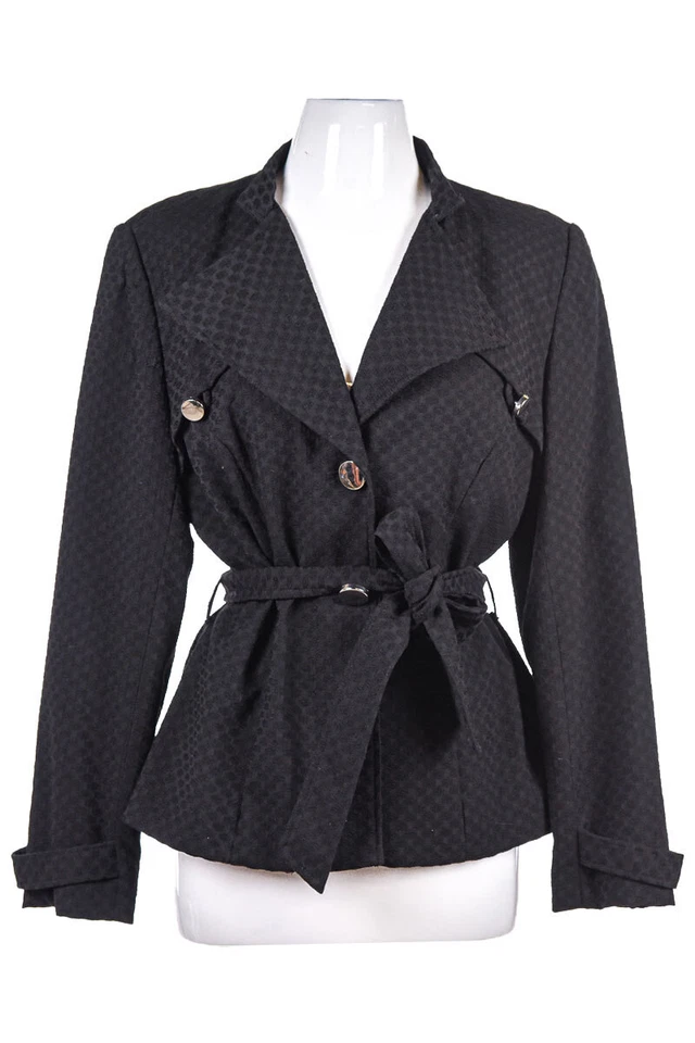 Cynthia by Cynthia Rowley Women Coats & Jackets Blazers LG Black Polyester - Image 1 of 2