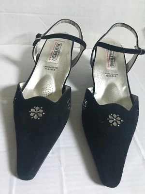 Zapatos de fiesta Valleverde de gamuza negros con cordones - 38 - Italia Foto 1 de 4