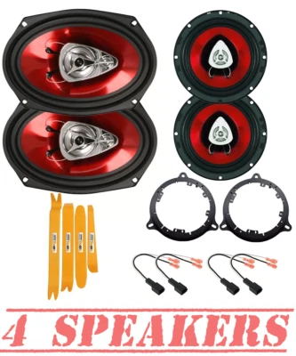 BOSS AUDIO, CH6920-CH6520A BOSS Audio Front 6x9" & Rear 6.5" Car Speaker Package For 2004-2015 Nissan Titan