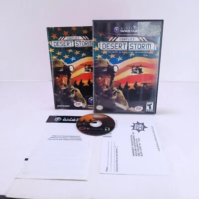 Conflict: Desert Storm Nintendo GameCube 2003 CIB Original Black Label Manual - Image 1 of 4
