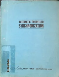 Cessna Aircraft Automatic Propeller Synchronization Catalog Manual ORIGINAL - Foto 1 di 3