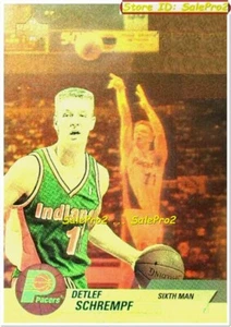 UPPER DECK 1992 DETLEF SCHREMPF INDIANA PACERS AWARD WINNER HOLOGRAMM GOLD #AW4 - Bild 1 von 2