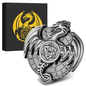 7-in-1 Spinner Dice Rotating Wheel Dragon Design DND Role Playing Game Accessory - Picture 1 of 11
