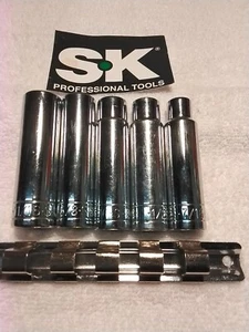 S-K 1/2" DRIVE 12PT DEEP SOCKET SET SAE 5PC - Picture 1 of 5