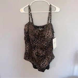 NWT Embrace Your Curves Leopard Print One Piece Swimsuit Plus Size 2X / 20 - 22 - Picture 1 of 9