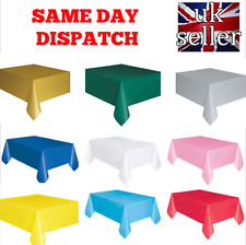 Rectangle Disposable Plastic Table covers Wipe Clean Party Table cloth Covers UK