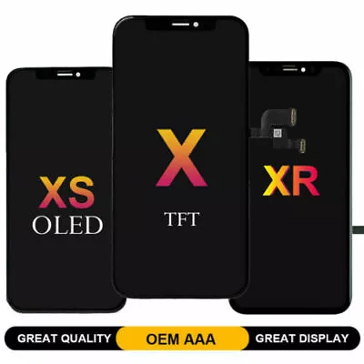 For iPhone X XS XR Full LCD Display Touch Screen Digitizer Replacement + Tools - Image 1 of 4