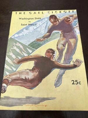 1935 vintage college football program Washington State vs St. Mary’s - Image 1 of 4