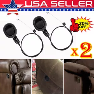 2PC Sofa Recliner Release Pull Handle Replacement Chair Couch Cable Lever Switch - Picture 1 of 18