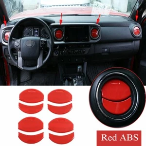 Kit For Toy@ta Tacoma 2016-2020 Red ABS Air Conditioning Vent Outlet Cover 8PCS - Picture 1 of 10