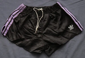 Adidas Shorts D5 Glanz Sprinter Nylon Shiny Silky Retro Vintage Sports Pants 80s - Picture 1 of 2