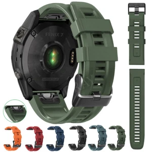 Silikon Quick Fit Armband Für Garmin Fenix 7X 7 6X/6 Pro 5X/5 Plus 3 HR Epix Pro - Bild 1 von 37