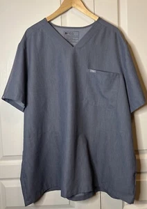 FIGS Mens Chisec Three-Pocket Scrub Top Size 3XL Gray - Picture 1 of 6