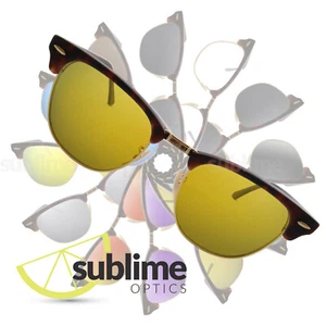 Yellow Contrast Replacement Lenses for Ray Ban Clubmaster 51mm RB3016 - Bild 1 von 5