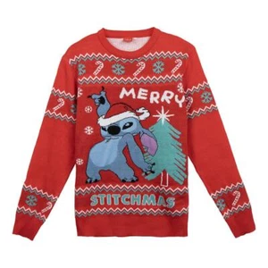 Pull Noël Stitch Rouge - XXL Unisexe Cerdà - Picture 1 of 2