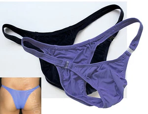 K657 Sexy niedrige Herren Tasche Tanga mit Clips - Bild 1 von 19
