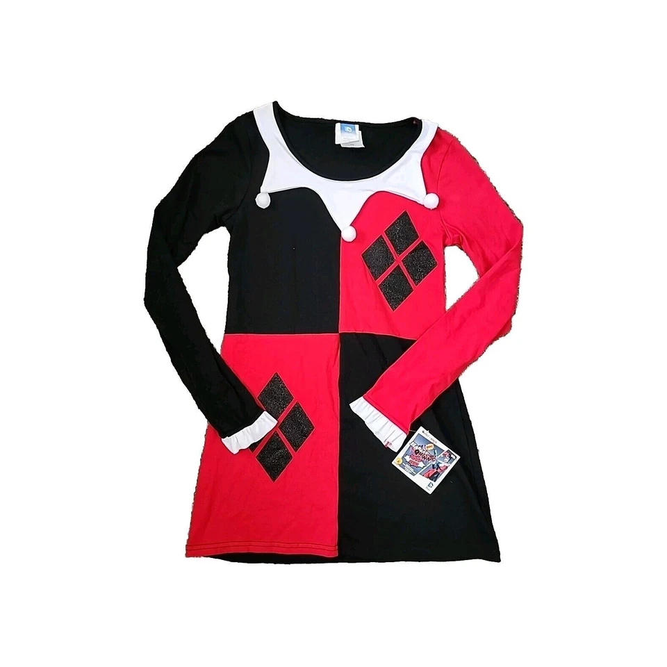 Harley Quinn DC Comics Classic Villain Dress Up Halloween Adult S/M Costume - Image 1 of 4