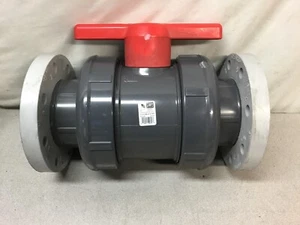 NEW Spears 4” PVC True Union Ball Valve Flanged EPDM; 2323-040 - Picture 1 of 3