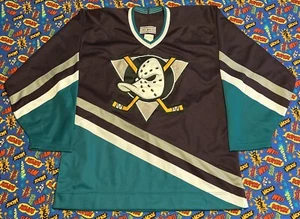 Authentic Vintage CCM NHL Anaheim Mighty Ducks Hockey Jersey - Picture 1 of 8