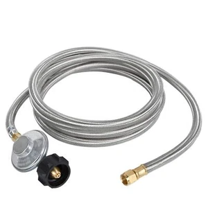6 Feet Propane Regulator and Hose Universal Grill Regulator Replacement with ... - Picture 1 of 7