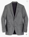J. Crew Ludlow Essential Slim-Fit Anzug Jacke Stretch Vier Jahreszeiten Wolle grau 40L