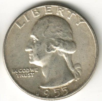 USA - 1955P - Washington ¼ $ - Silver Eagle - Low Mintage - #15923RG - Image 1 of 2