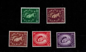 SG 542a- 545a 1955 FULL SET EDWARD WMK Sideway 5 Werte WILDING MM ^^ - Bild 1 von 1