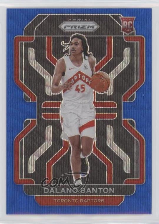2021-22 Panini Prizm Blue Wave Prizm Dalano Banton #328 Rookie RC