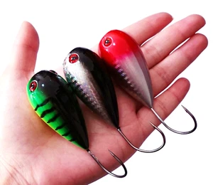 3 Stück Topwater Angelköder Popper Crankbait Trolling Kunststoff Swimbait Barsch Forelle - Bild 1 von 5