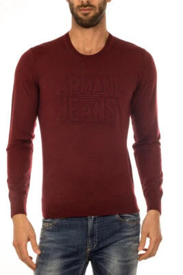 Suéter Pullover Armani Jeans AJ Hombre Burdeos 6X6MC76M06Z 1492 Talla M HACER OFERTA Foto 1 de 4