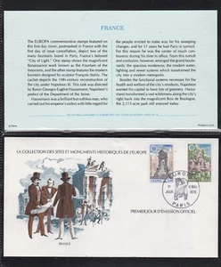 FRANCE 1978 FIRST DAY OVERSIZED COVER EUROPA ARCHITECTURE + CARD + CACHET - Picture 1 of 1