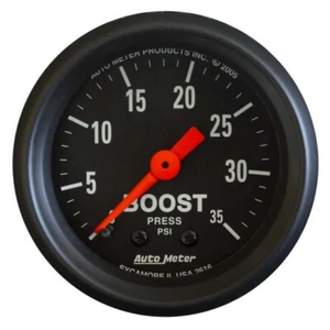AutoMeter 2616 Z-Series 2-1/16" Mechanical Boost Gauge 0-35 PSI Turbo Blower - Picture 1 of 3