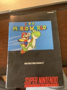 Super Nintendo SNES Super Mario World Folleto de instrucciones original solo manual - Imagen 1 de 2