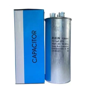 70/5 uF 70+5 MFD Capacitor 370 or 450 VAC Dual Run Capacitor AC Universal - Picture 1 of 6