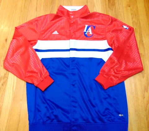 NBA ADIDAS LOS ANGELES CLIPPERS AUTHENTIC CLIMALITE WARM UP JACKET SIZE L TALL Cover