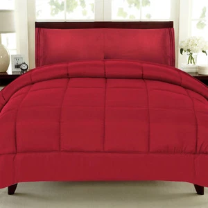 Box Stitch 100% Polyester Down Alternative Comforter - Picture 1 of 33