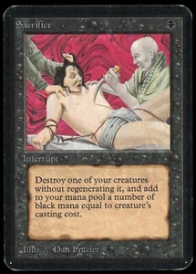 1993 MTG Magic the Gathering Card Alpha Sacrifice Raw MP Gaming Card TCG - Picture 1 of 2