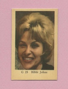 1964 Dutch Gum Card G #25 Bibi Johns